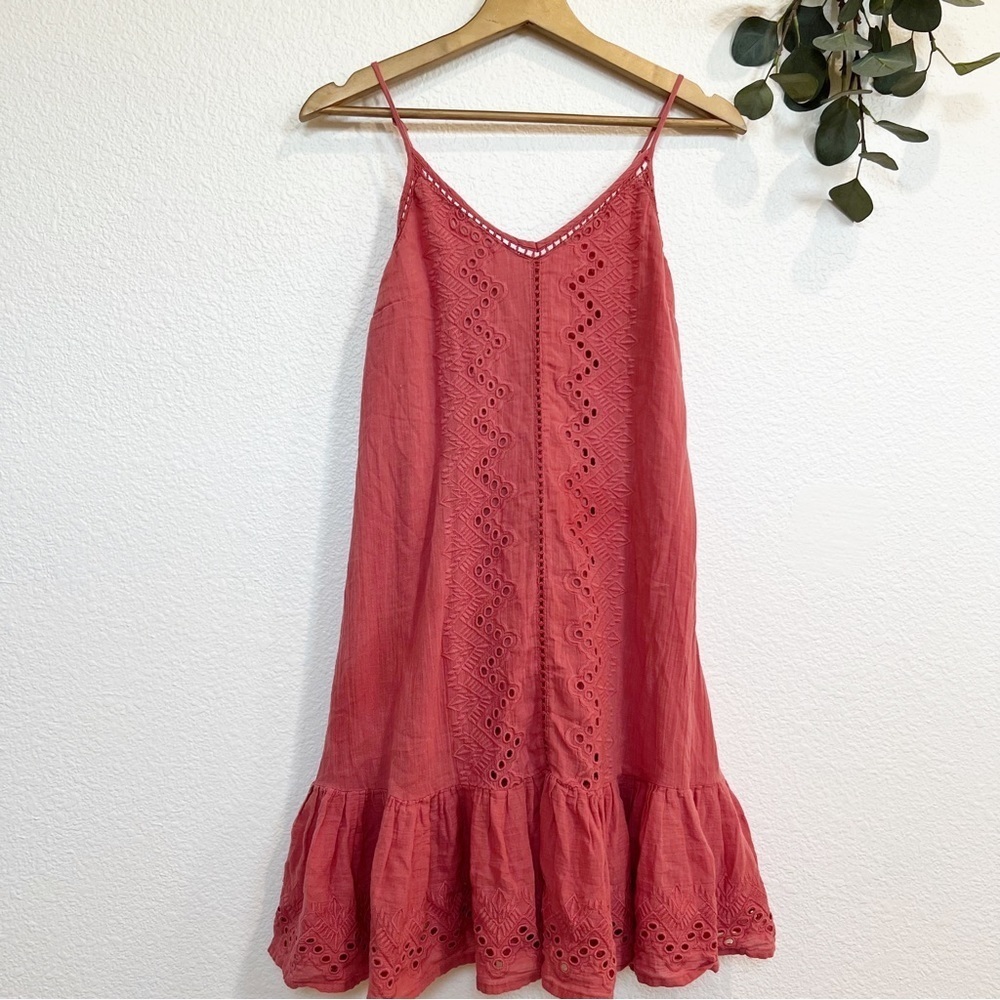 House of Harlow 1960- Mauve Eyelet Embroidery Sleeveless Dress- XS